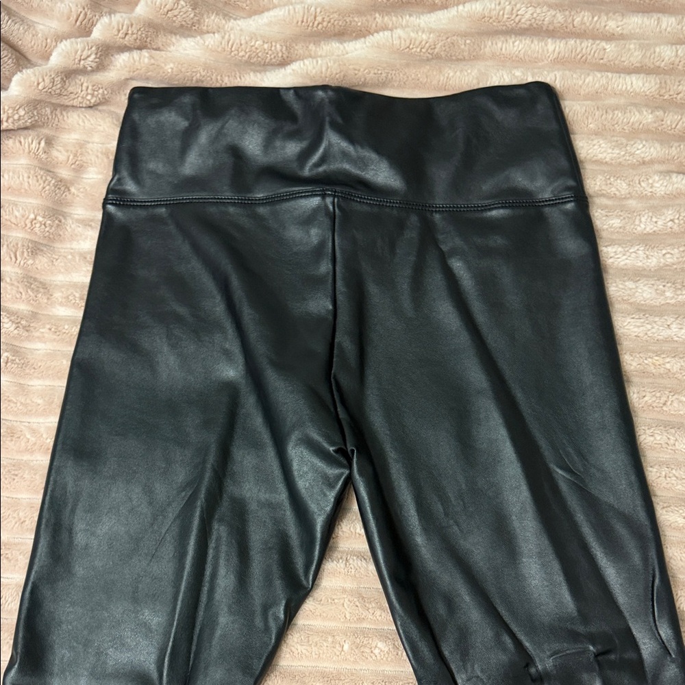 Fashion Nova Black Faux Leather Leggings - High Waist - Picture 2 of 3